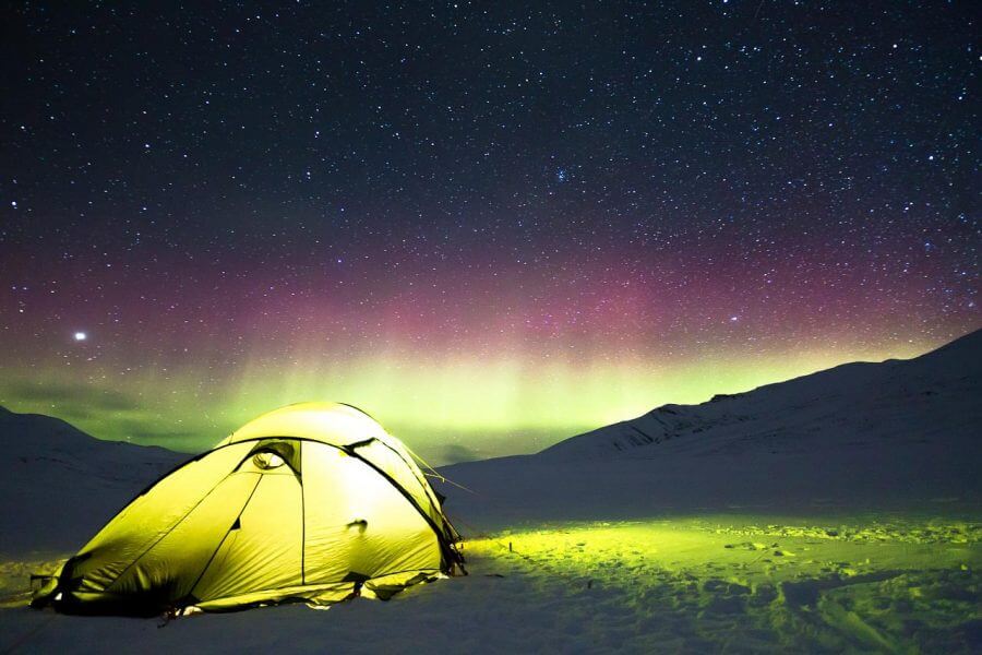 winter camping iceland